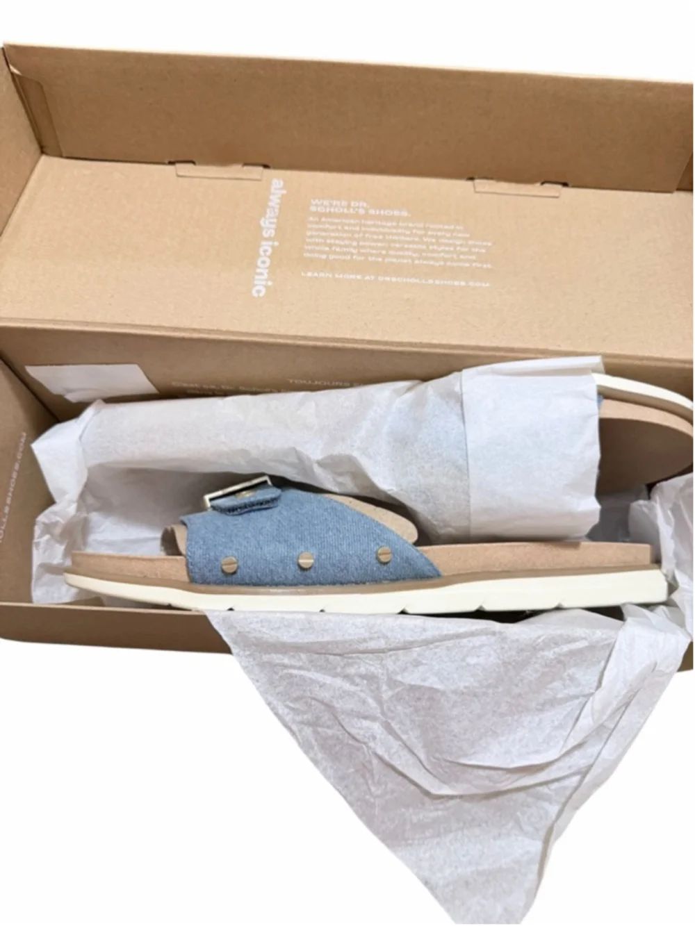 Women's Dr. Scholl's Sandals 8.5 Blue Gold